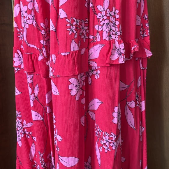 Floral Ruffle Red Dress - Picture 5 of 16